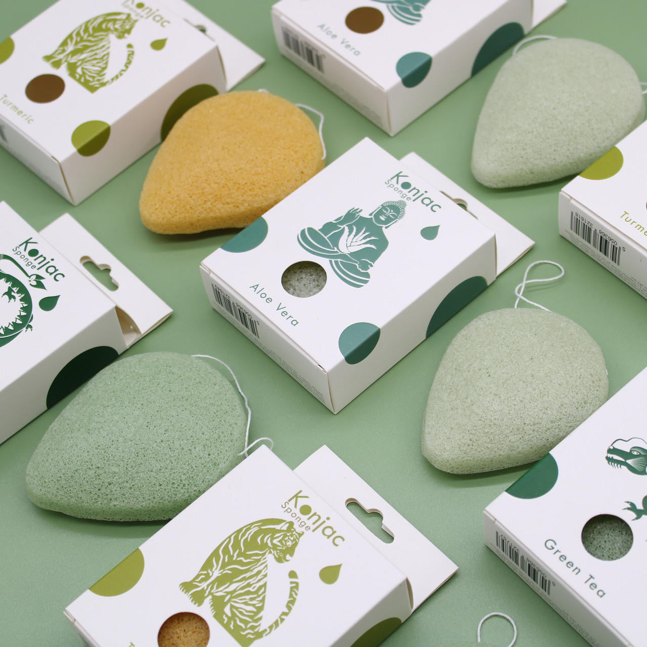 Ancient Wisdom Teardrop Konjac Sponge - Aloe Vera