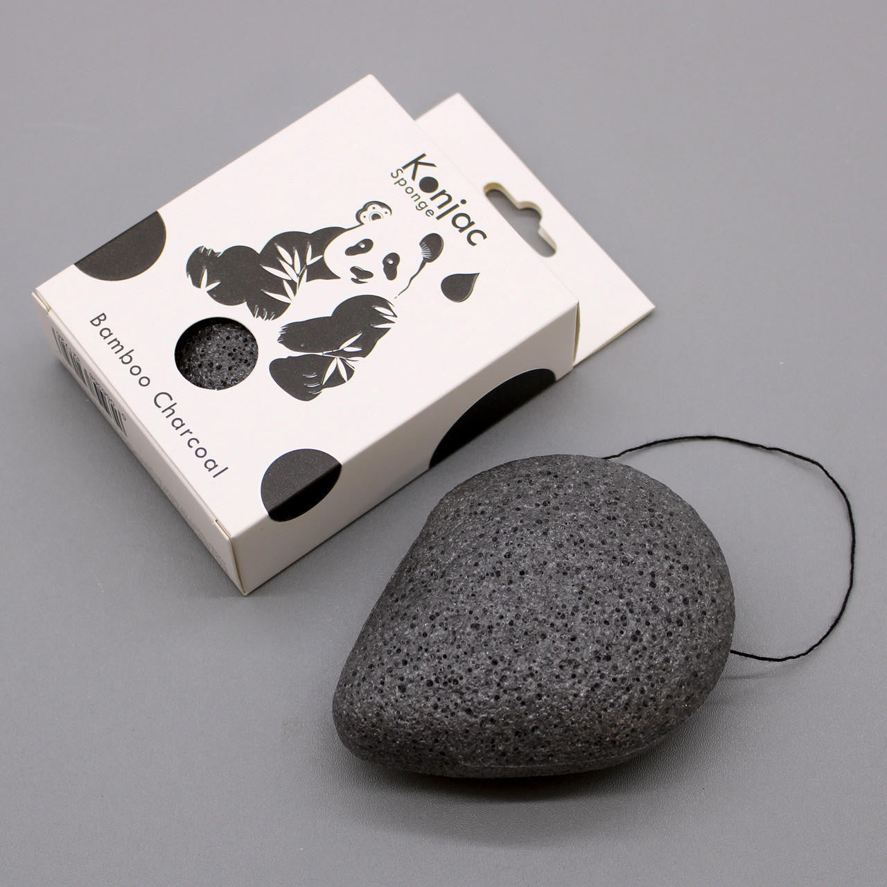 Ancient Wisdom Teardrop Konjac Sponge - Bamboo Charcoal