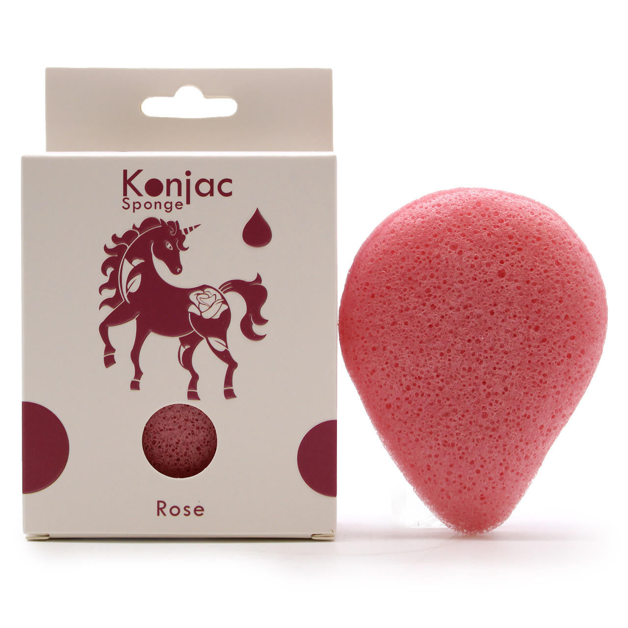 Ancient Wisdom Teardrop Konjac Sponge - Rose