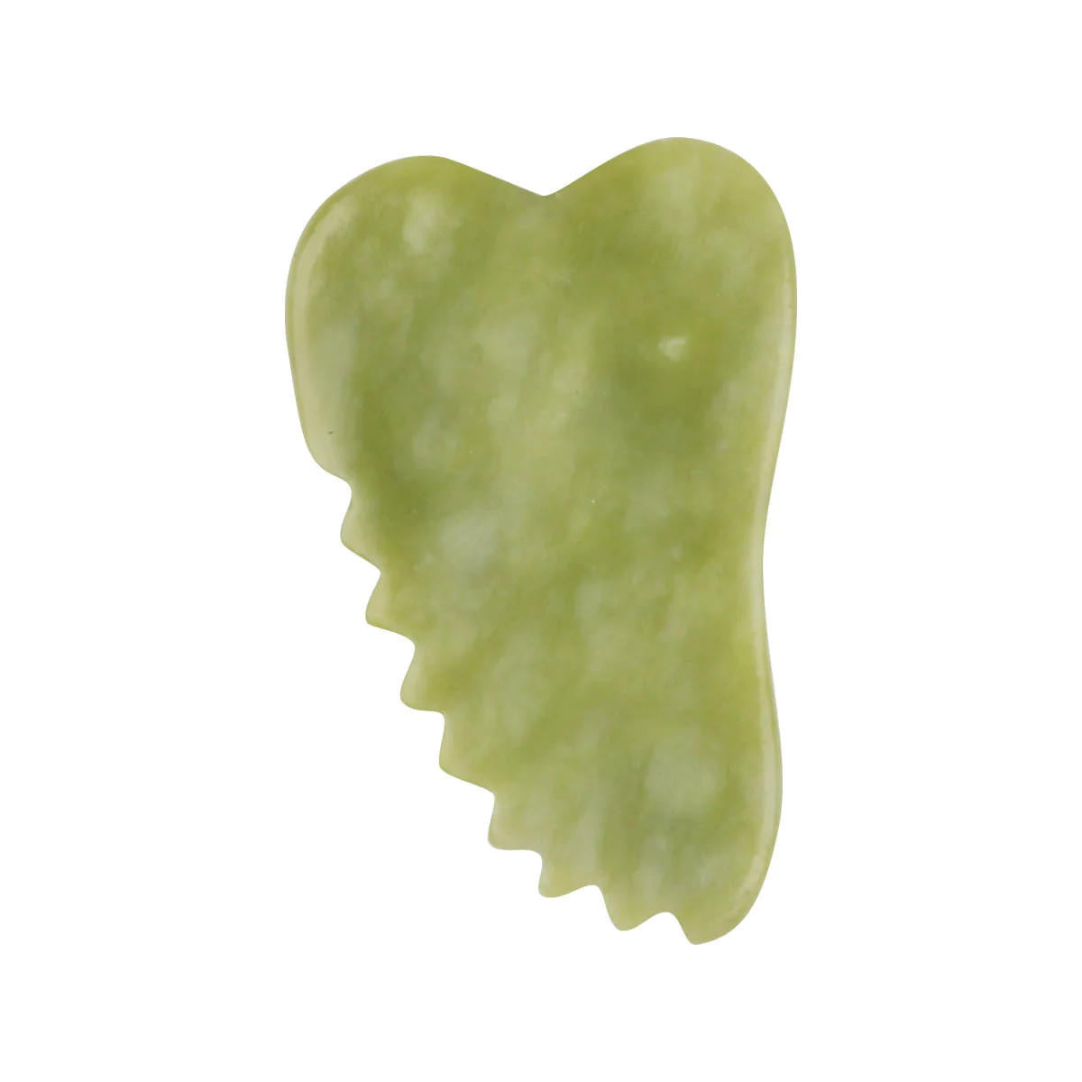 The Eco Alchemist Jade Gua Sha Stone - Comb Edge