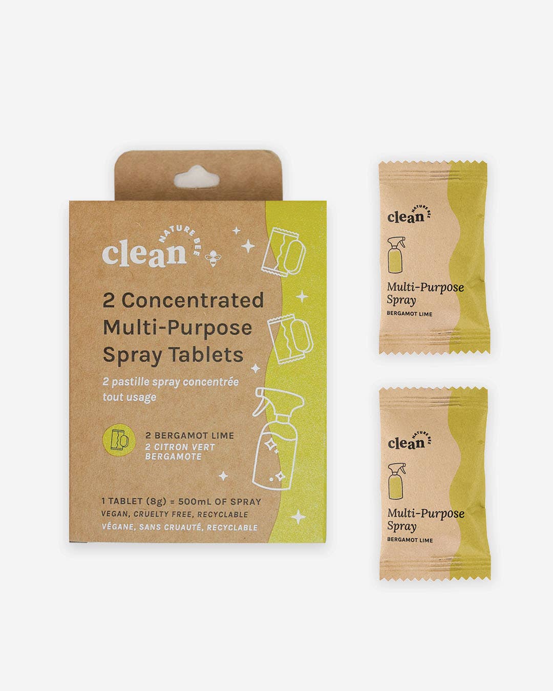 Bergamot Lime Multi-Purpose Cleaning Spray Tablets 2pk