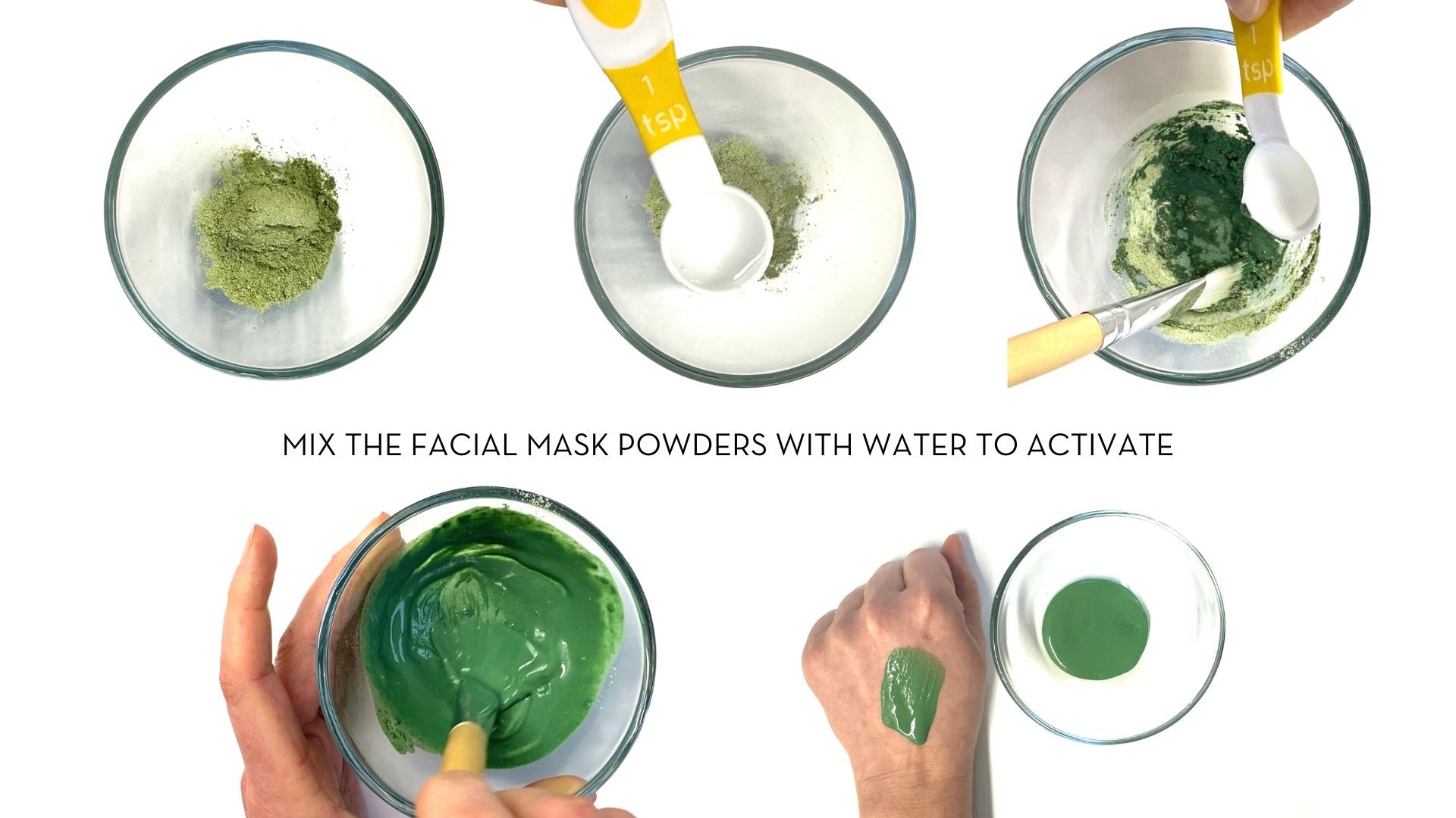 How to mix facial mask powders