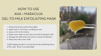 AHA + Maracuja Gel-to-Milk Exfoliating Mask